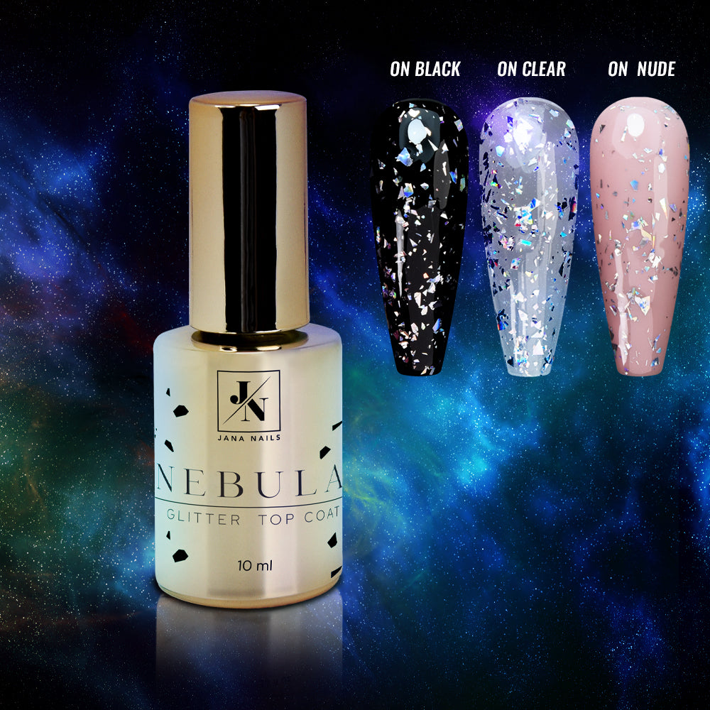 Nebula glitter top coat