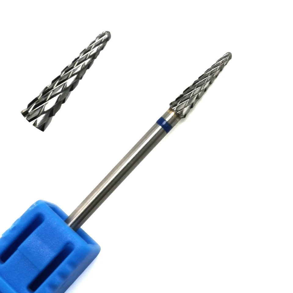 Punta Carbide Cono Piccola, blue, diametro 3 mm - lunghezza punta 12 mm