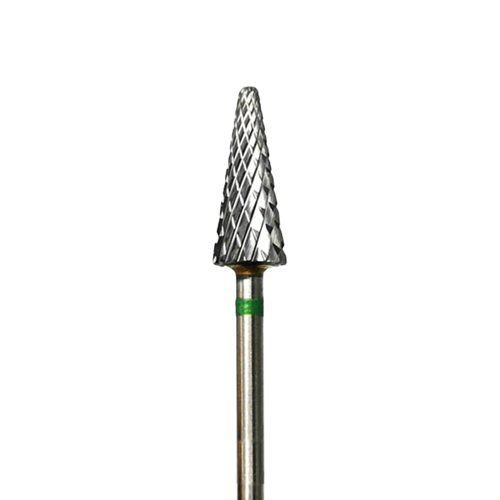 Punta Carbide Cono, verde, diametro 6 mm - lunghezza punta 15 mm
